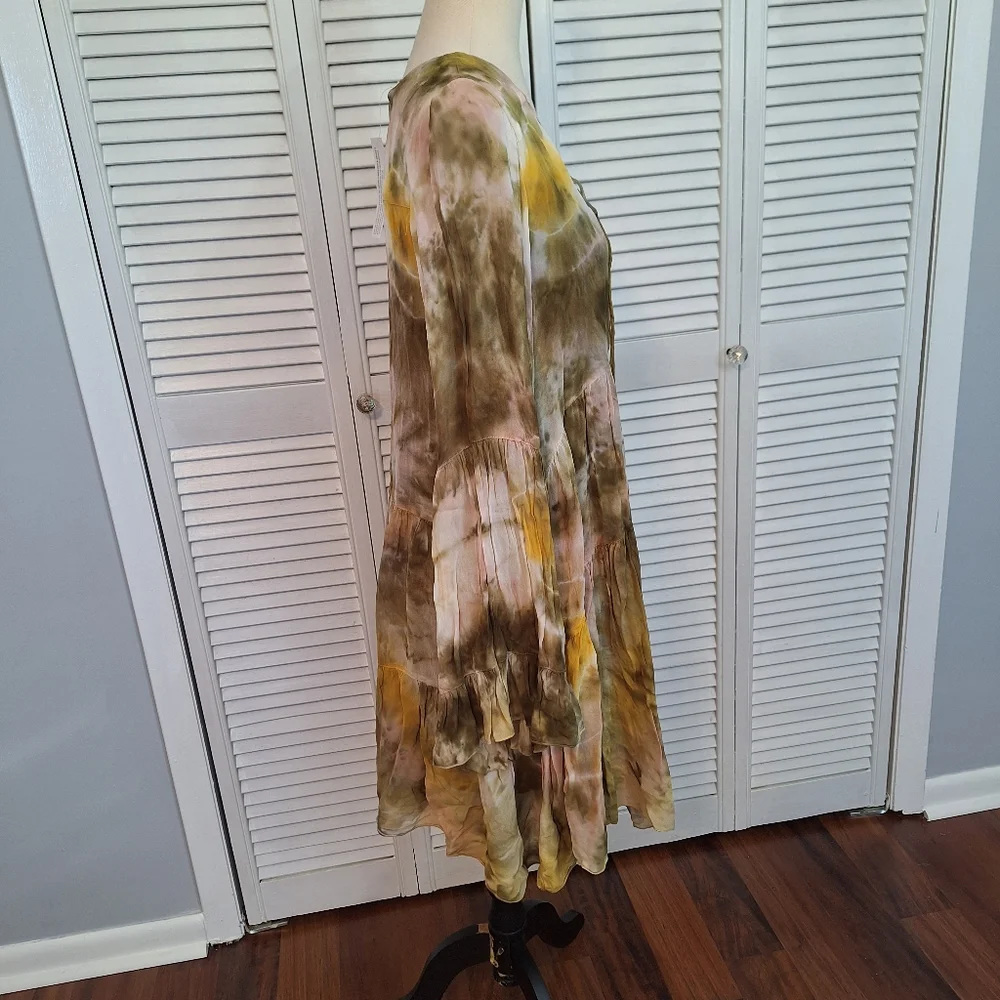 Young fabulous & broke boho tie dye mini dress medium NWT *M1 - Picture 3 of 10